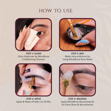 How to use steps of Mina Ibrow Colour