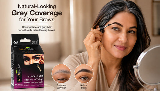 Eyebrow Colour for Grey Hair Coverage: How Henna Tints Hide White Brow Hairs