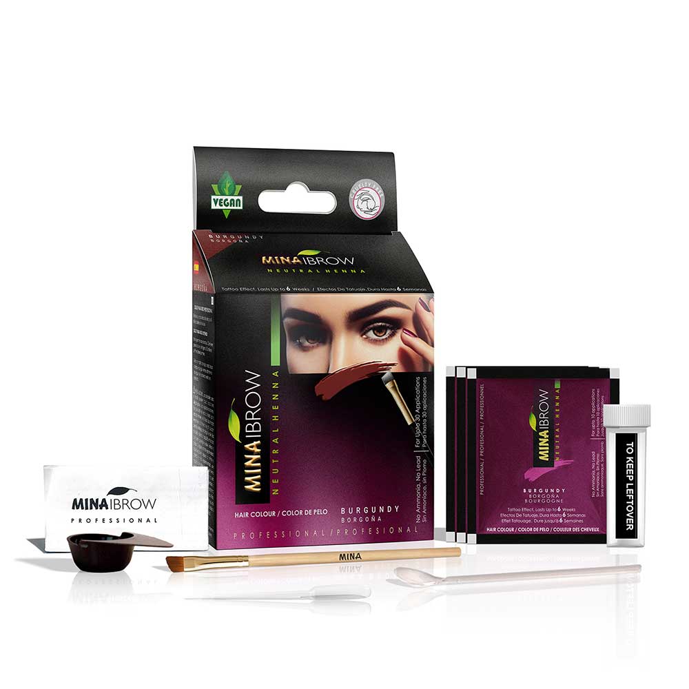 Burgundy Brow Henna Regular Tint Kit