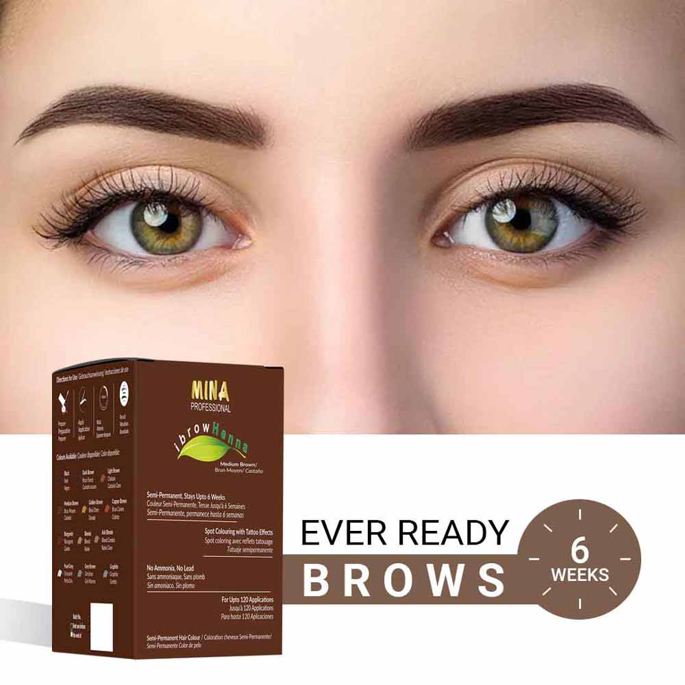 Medium Brown Brow Henna Refill Kit