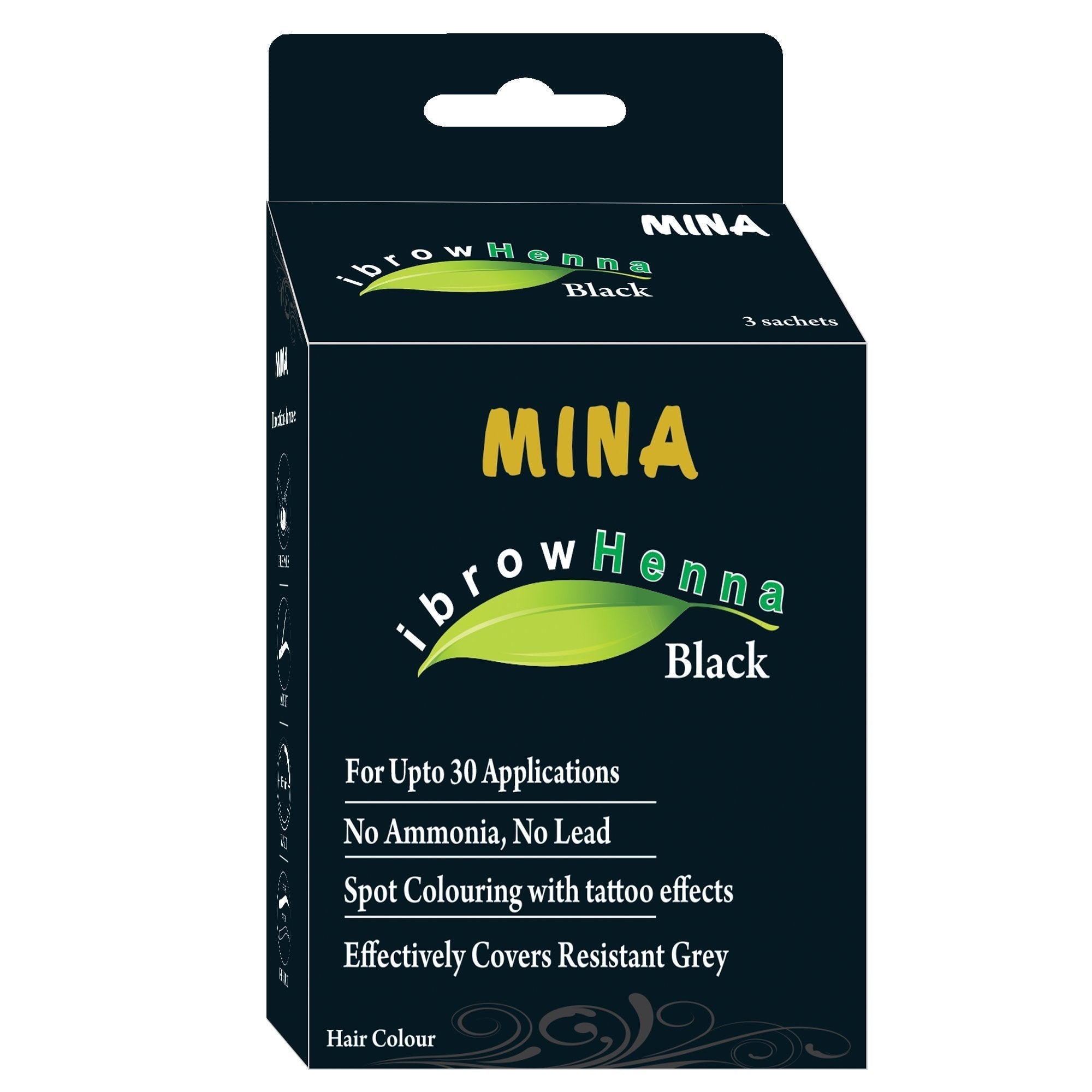 Black Eyebrow Henna & Grooming Stencils Combo
