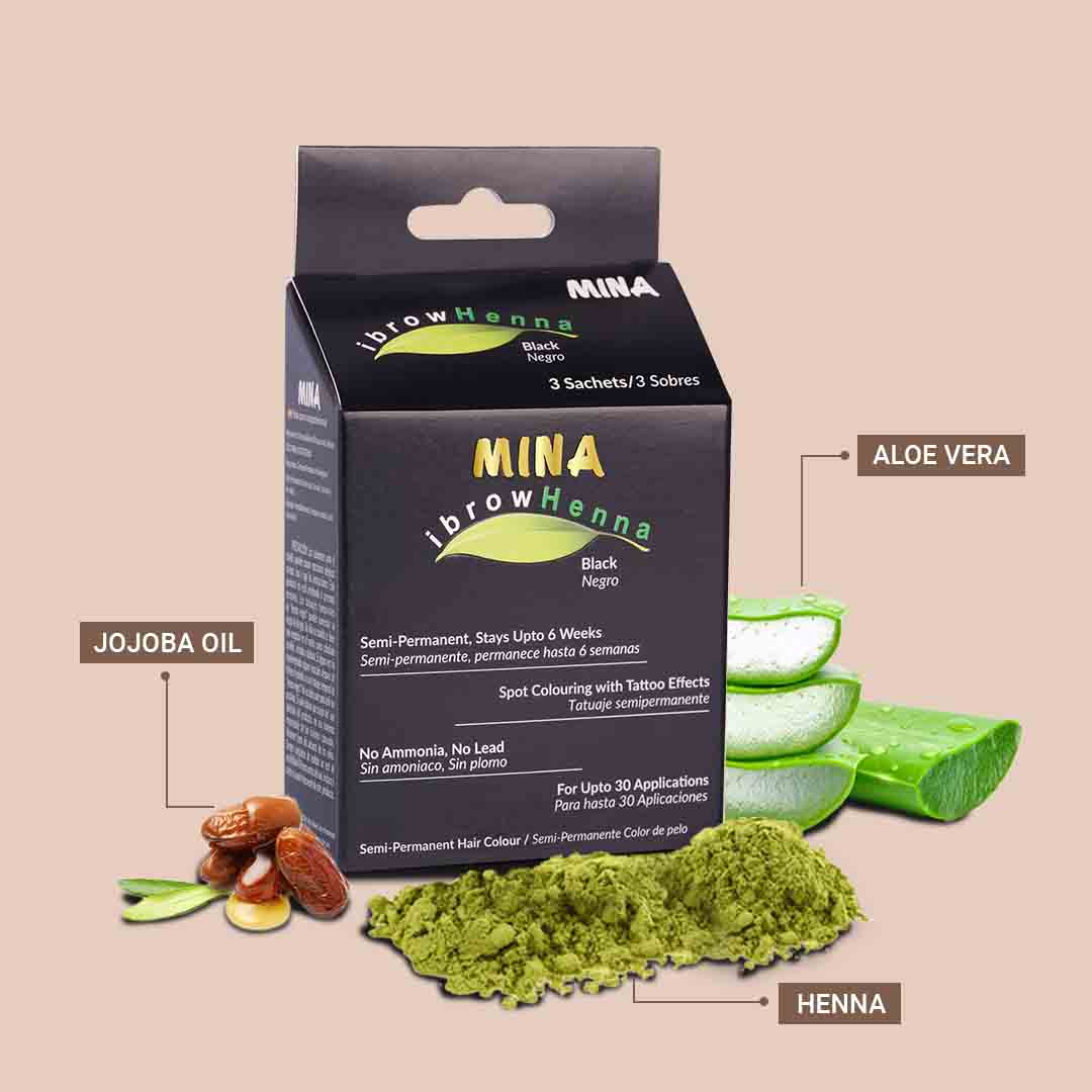 Brow Henna Black Regular Kit - ingredients