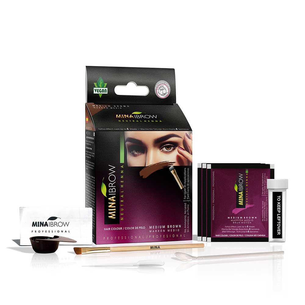 Medium Brown Brow Henna Regular Tint Kit