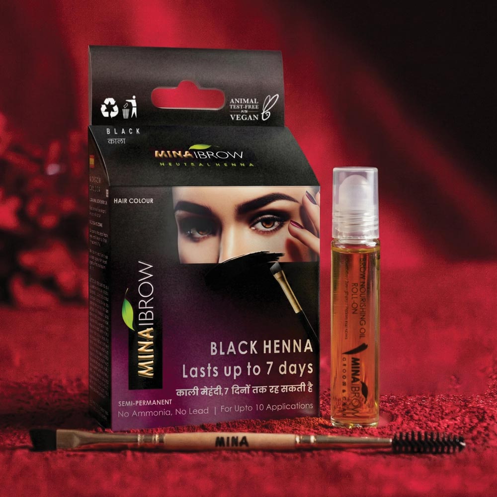 Mina Ibrow Colour, Mascara Brush And Ibrow Nourishing Oil Combo