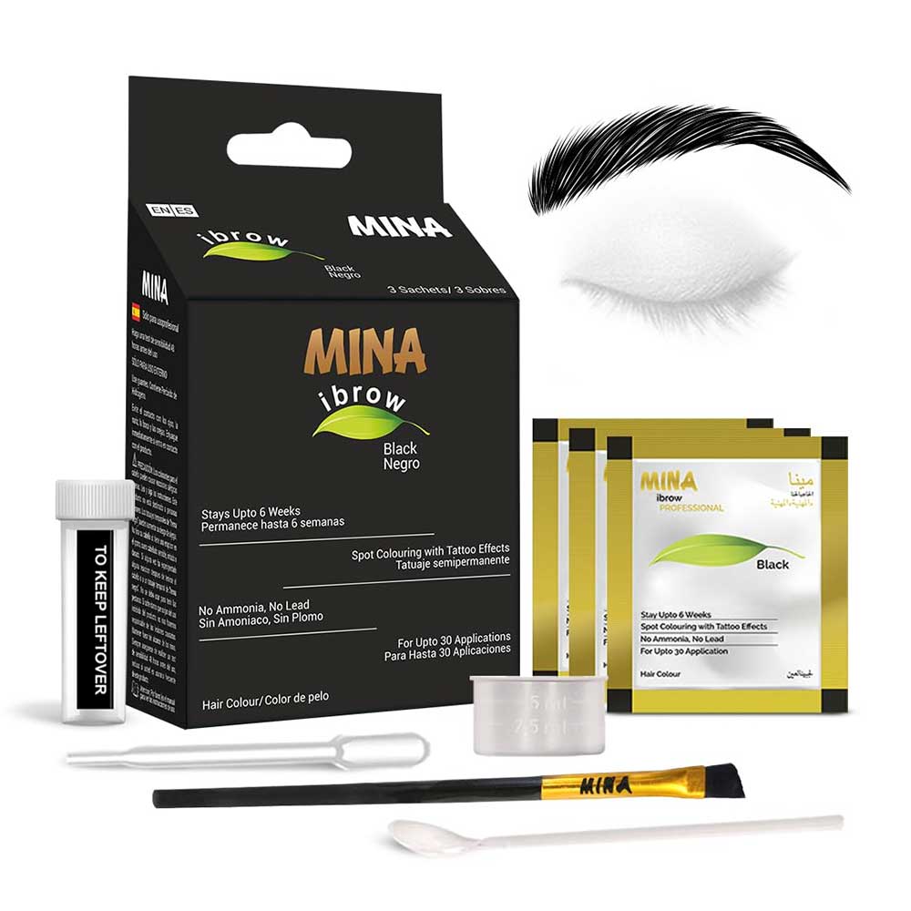 Black Henna color regular kit with Brush