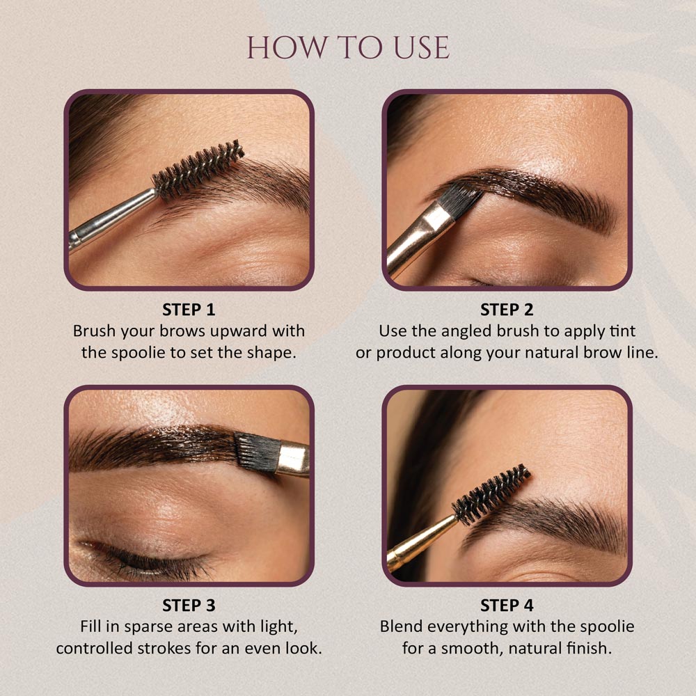 How to use steps of Dual ended Mascara Brush