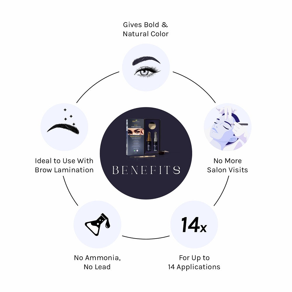 Ash Blonde Hybrid Liquid Stain, Brow & Lash Tint Kit