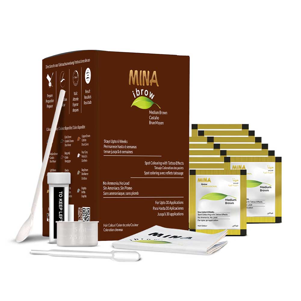 Medium Brown Brow Henna Refill Kit