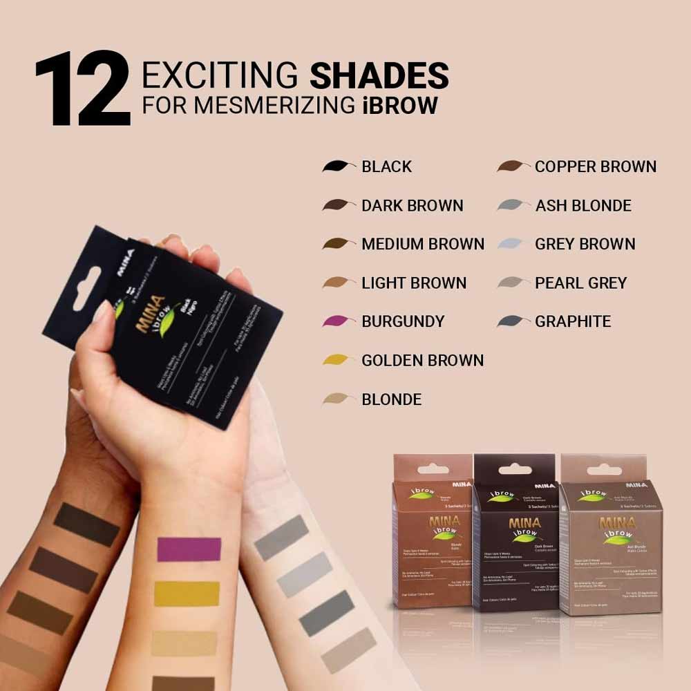 12 exciting Mina Ibrow Colour Shades